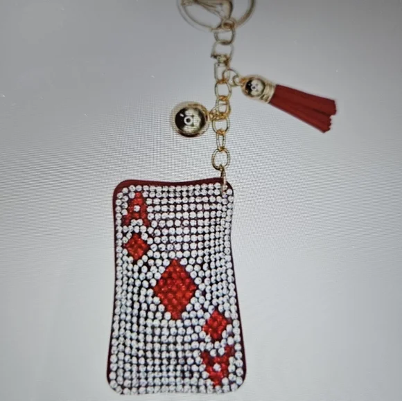Ace of Diamonds Playing Card Keychain - Picture 1 of 3